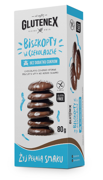Biszkopty w czekoladzie bezglutenowe 80 g - Glutenex