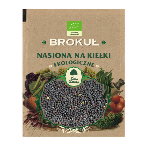 Brokuł nasiona na kiełki 30 g - Dary Natury (EKO)
