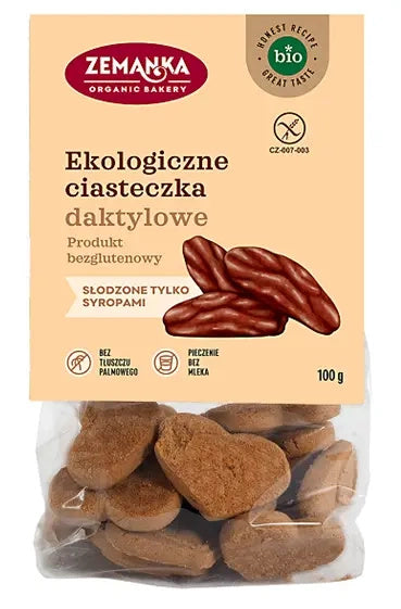 Ciastka daktylowe bezglutenowe 100 g - Zemanka (EKO)