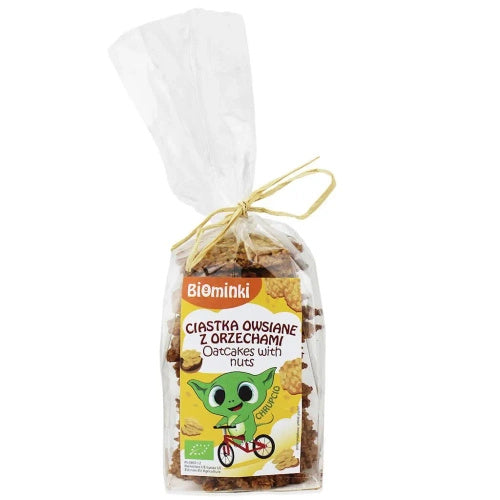 Ciastka owsiane z orzechami włoskimi 170 g - Biominki (EKO)