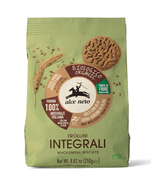 Ciastka pełnoziarniste z oliwą z oliwek extra virgin (6,7 %) 250 g - Alce Nero (EKO)