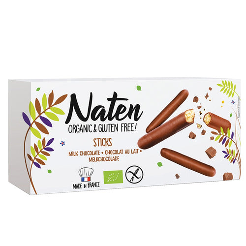 Ciastka w polewie czekoladowej sticks bezglutenowe 130 g - Naten (EKO)