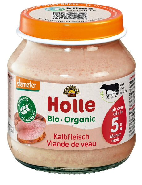 Cielęcina dla dzieci bezglutenowe od 5 msc. 125 g - Holle (EKO)