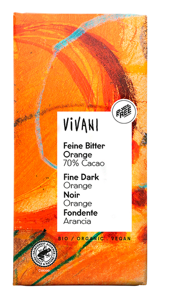Czekolada gorzka pomarańczowa 100 g - Vivani (EKO)