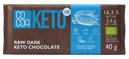 Czekolada z olejem MCT bezglutenowa KETO 40 g - Cocoa (EKO)