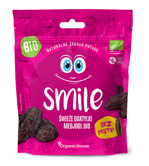 Daktyle smile medjool świeże bez pestek bezglutenowe 100 g - Organichouse (EKO)