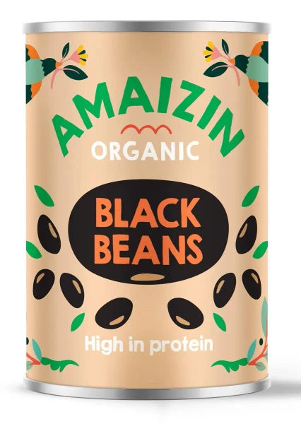 Fasola czarna w zalewie bezglutenowa 400 g (240 g) - Amaizin (EKO)