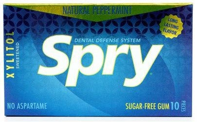 Guma do żucia z ksylitolem mięta pieprzowej bezglutenowa 10 szt. 12 g - Spry