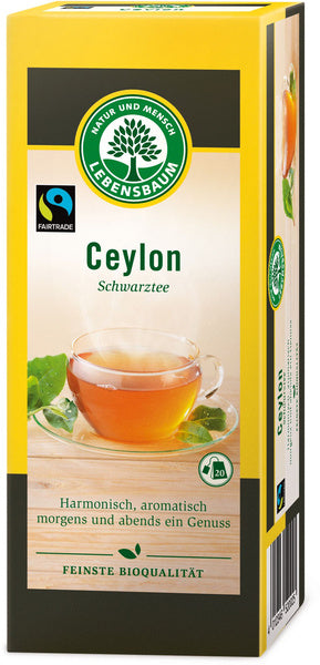 Herbata czarna cejlońska ekspresowa fair trade 20 szt. 40 g - Lebensbaum (EKO)