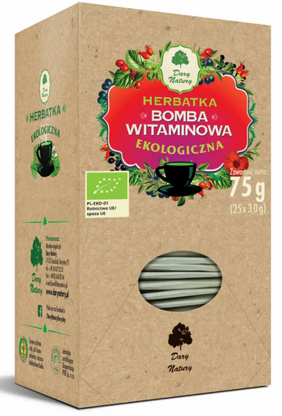Herbatka bomba witaminowa 25 szt. 75 g - Dary Natury (EKO)