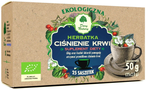 Herbatka ciśnienie krwi 25 szt. 50 g - Dary Natury (EKO)