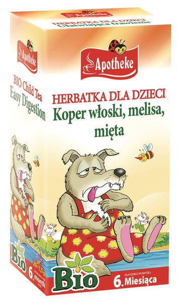 Herbatka dla dzieci koper włoski melisa mięta od 6 msc. 20 szt. 30 g - Apotheke (EKO)