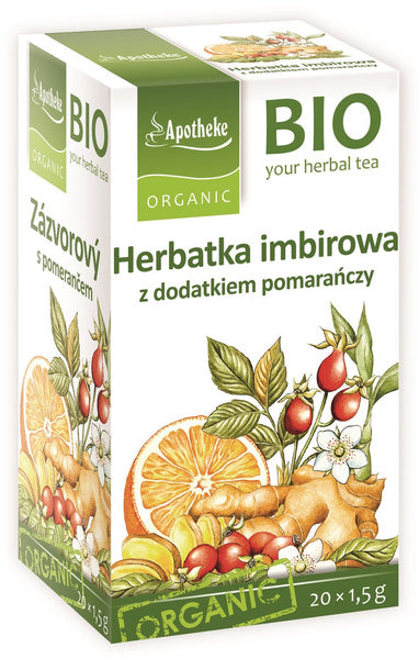 Herbatka imbir pomarańcza 20 szt. 30 g - Apotheke (EKO)