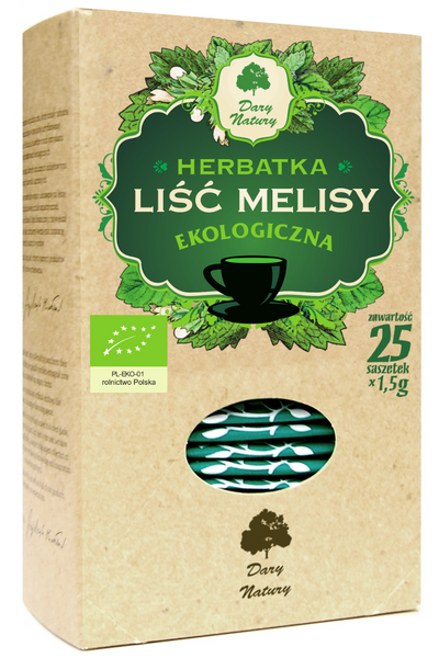 Herbatka liść melisy 25 szt. 37,5 g - Dary Natury (EKO)
