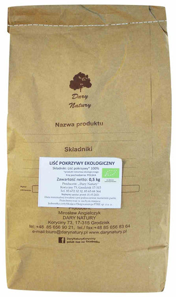Herbatka liść pokrzywy 500 g - Dary Natury (EKO)