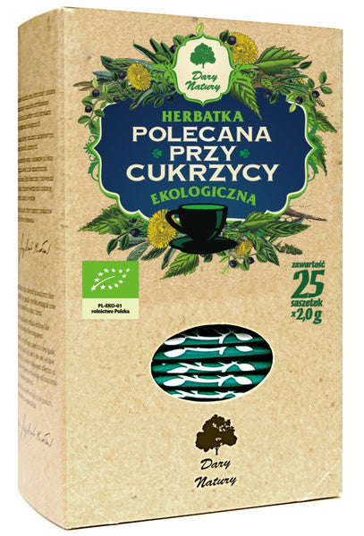 Herbatka polecana przy cukrzycy 25 szt. 50 g - Dary Natury (EKO)