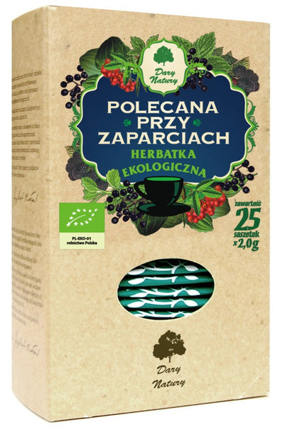 Herbatka polecana przy zaparciach 25 szt. 50 g - Dary Natury (EKO)