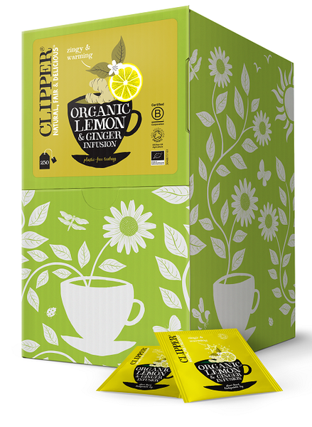 Herbatka z imbirem i cytryną 250 szt. 625 g - Clipper (EKO)