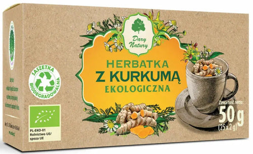 Herbatka z kurkumą 25 szt. 50 g - Dary Natury (EKO)