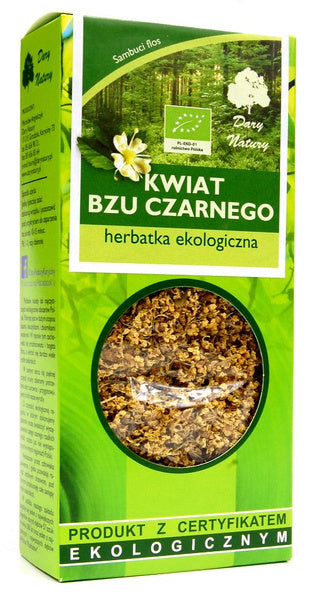 Herbatka z kwiatu czarnego bzu 50 g - Dary Natury (EKO)