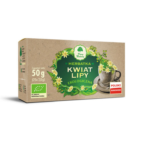 Herbatka z kwiatu lipy 25 szt. 50 g - Dary Natury (EKO)