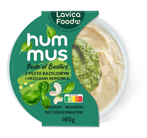 Hummus pesto al basilico 160 g - Lavica Food