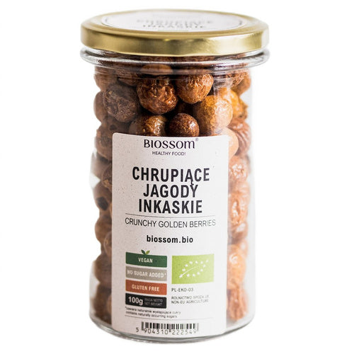 Jagody inkaskie liofilizowane chrupiące bezglutenowe 100 g - Biossom (EKO)