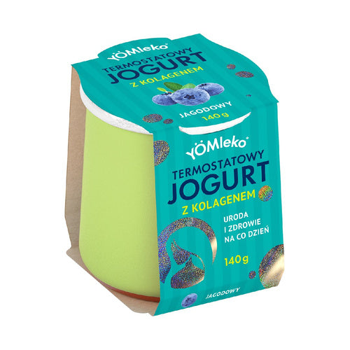 Jogurt termostatowy jagodowy z kolagenem 140 g - Yömleko (EKO)