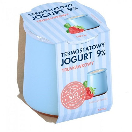 Jogurt termostatowy truskawkowy 9 % 140 g - Yömleko (EKO)
