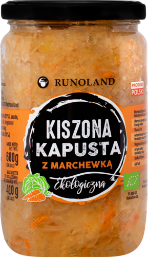 Kapusta kiszona z marchewką 680 g (410 g) - Runoland (EKO)
