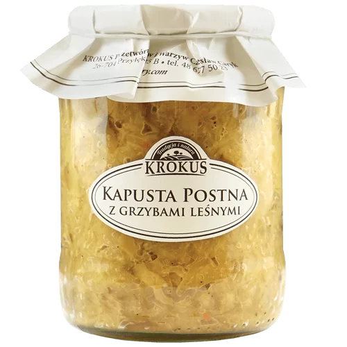 Kapusta postna kiszona z grzybami leśnymi 670 g - Krokus