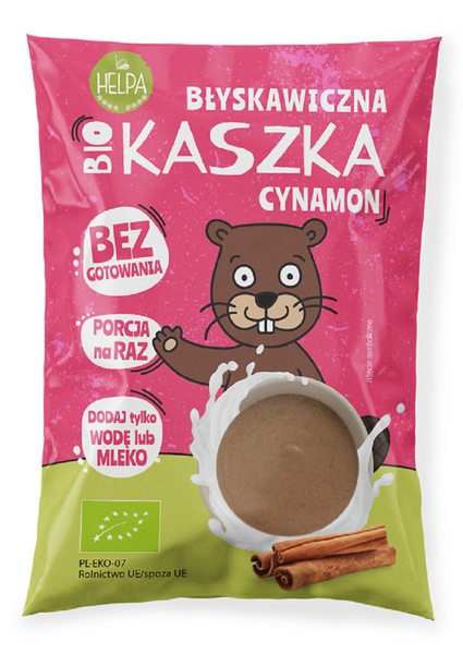 Kaszka błyskawiczna z cynamonem bez dodatku cukru 35 g - Helpa (EKO)
