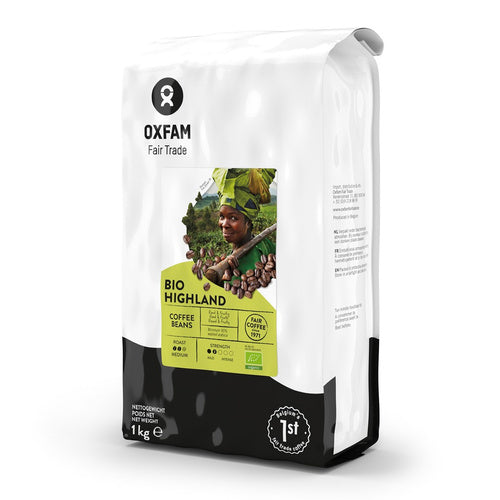 Kawa ziarnista arabica / robusta wysokogórska fair trade 1 kg - Oxfam (EKO)