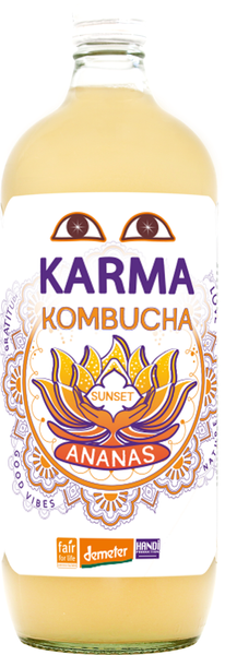 Kombucha z ananasem fair for life 1 l - Karma Kombucha (EKO)