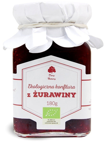 Konfitura z żurawiny 180 g - Dary Natury (EKO)