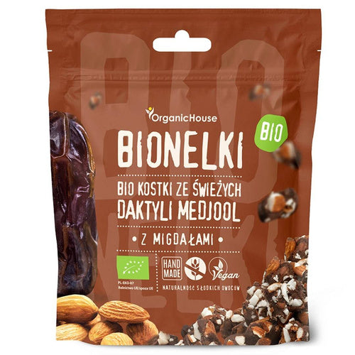 Kostki daktylowe z migdałami bezglutenowe 50 g - Organichouse (EKO)