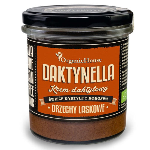 Krem kokosowo daktylowy orzechy laskowe daktynella bezglutenowy 280 g - Organichouse (EKO)