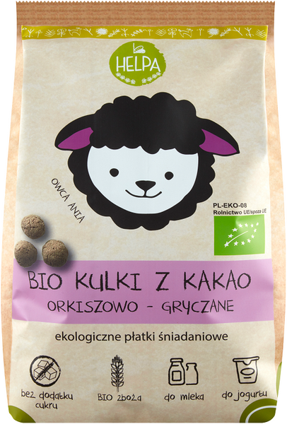 Kulki orkiszowo gryczane z kakao 160 g - Helpa (EKO)