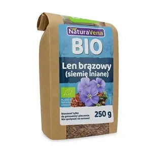 Len brązowy siemię lniane 250 g - Naturavena (EKO)