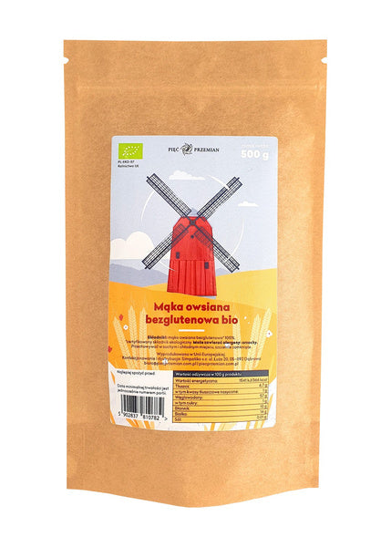 Mąka owsiana bezglutenowa 500 g - Pięć Przemian (EKO)