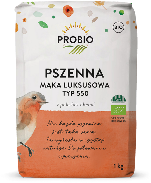 Mąka pszenna luksusowa typ 550 1 kg - Probio (EKO)