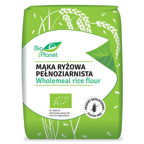 Mąka ryżowa pełnoziarnista bezglutenowa 1 kg - Bio Planet (EKO)
