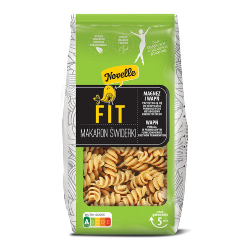 Makaron fit świderki semolinowy razowy 250 g - Novelle