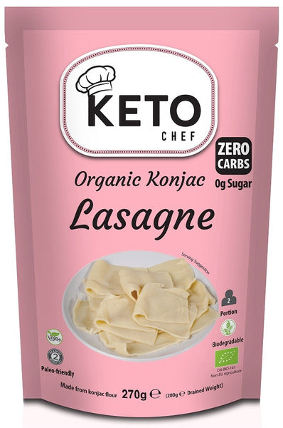 Makaron konjac lasagne bezglutenowy 270 g (200 g) - Keto Chef (EKO)