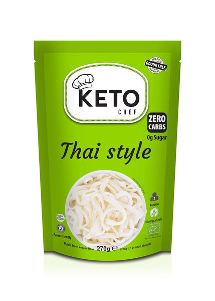 Makaron konjac thai style bezglutenowy 270 g (200 g) - Keto Chef (Better Than Foods) (EKO)