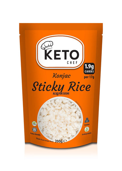 Makaron konjac w kształcie ryżu do sushi bezglutenowy 200 g - Keto Chef (Better Than Foods)