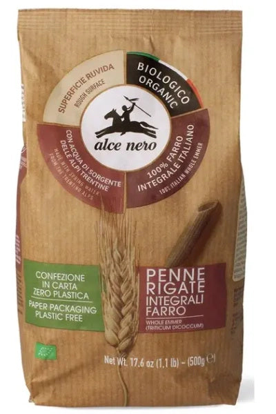 Makaron penne z płaskurki razowy 500 g - Alce Nero (EKO)