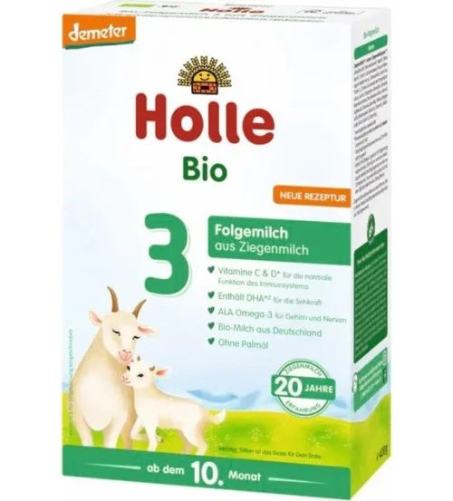 Mleko kozie 3 następne dla niemowląt od 6 msc, 400 g - Holle (EKO)