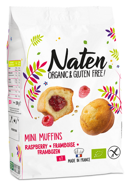 Muffinki mini z nadzieniem malinowym bezglutenowe 200 g - Naten (EKO)