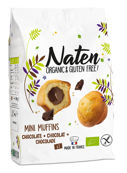 Muffinki mini z nadzieniem orzechowo kakaowym bezglutenowe 200 g - Naten (EKO)